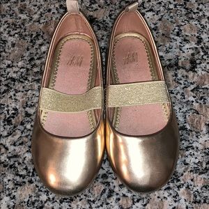 Girls Ballerina Flats Gold